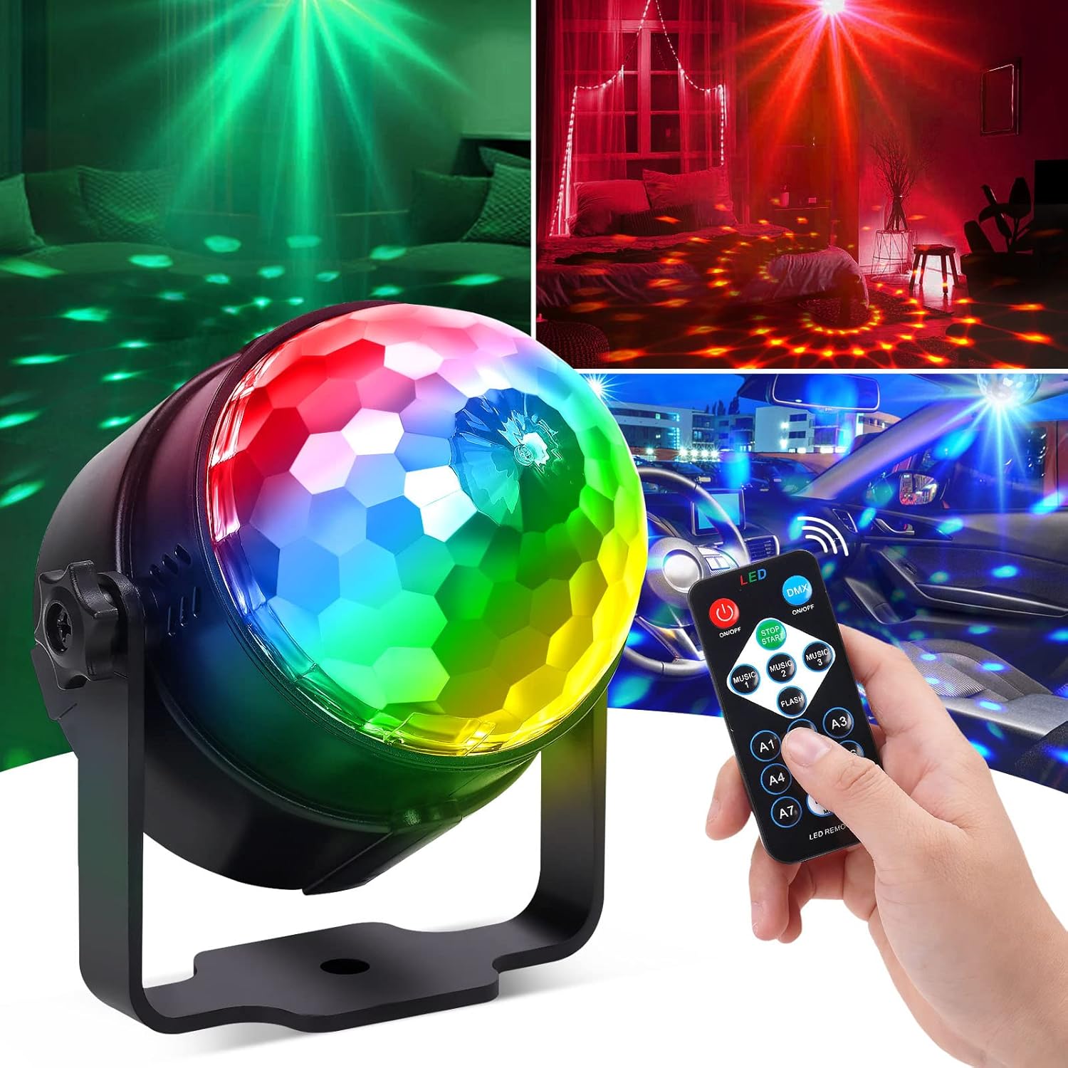 Audio Music Dj - RGB LED المرحلة ديسكو ضوء الدورية