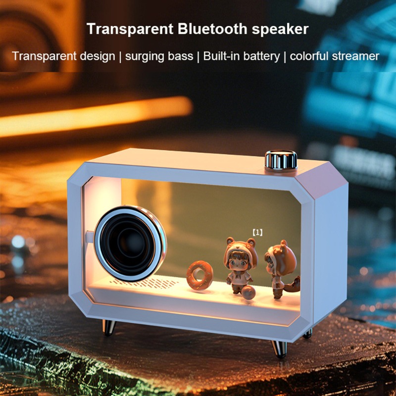 مكبر صوت بلوتوث شفاف DIY RGB إ - مراجعة Audio Music Spotify وسعره