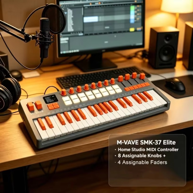 لوحة مفاتيح MIDI M-VAVE SMK-37 - مراجعة Midi Controller Pad وسعره